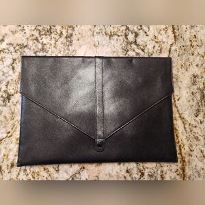 Omega Vintage Executive Leather Folio Black, Organizer, Red Lining, Card Holder